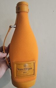 Veuve Clicquot orange Koozie Kooz Champagne insulated bottle jacket sleeve